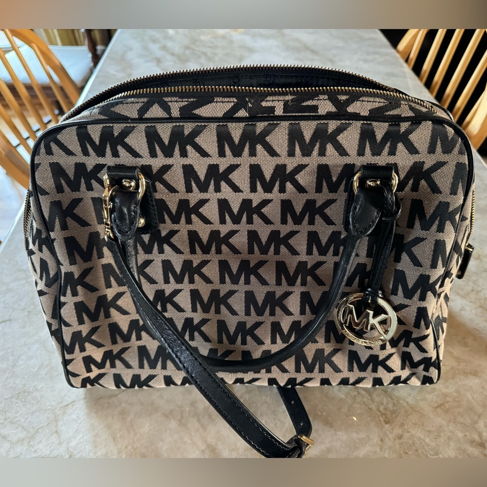 Michael Kors Signature Logo Satchel Bag